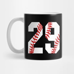 Baseball Number 29 #29 Baseball Shirt Jersey Favorite Player Biggest Fan Mug